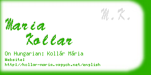 maria kollar business card